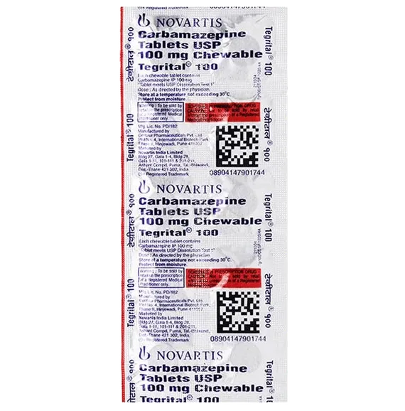 tegrital 100mg tablet 10's